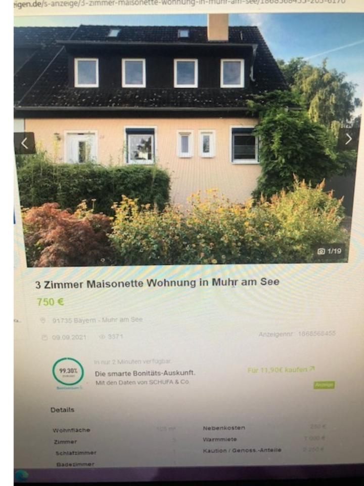 Thumbnail-Schöne Maisoneten Wohnung in einer Doppelhaushälfte