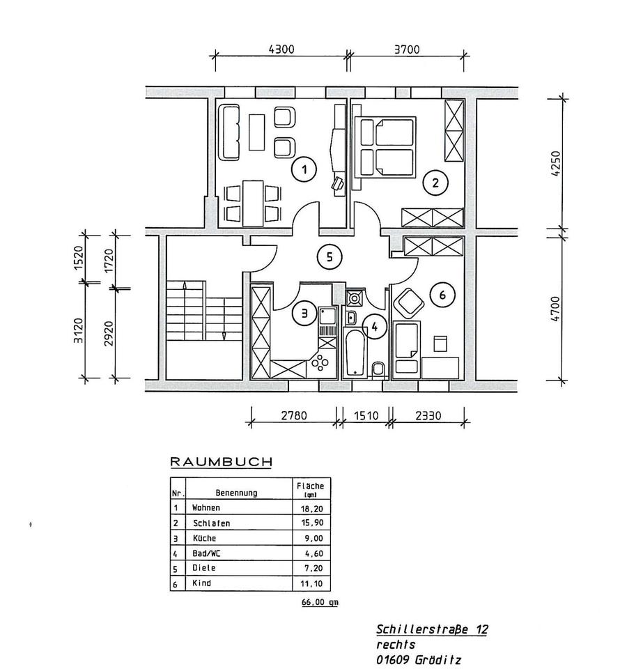 Thumbnail-3-Raumwohnung mit Einbauküche