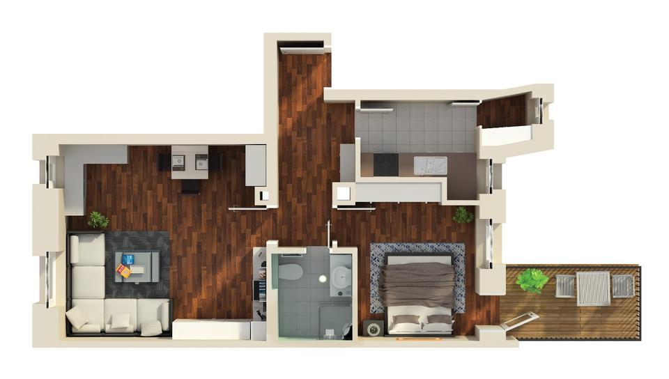 Thumbnail-Helle, möblierte 2-Zimmer-Altbauwohnung - Zentrale Lage v. Fürth