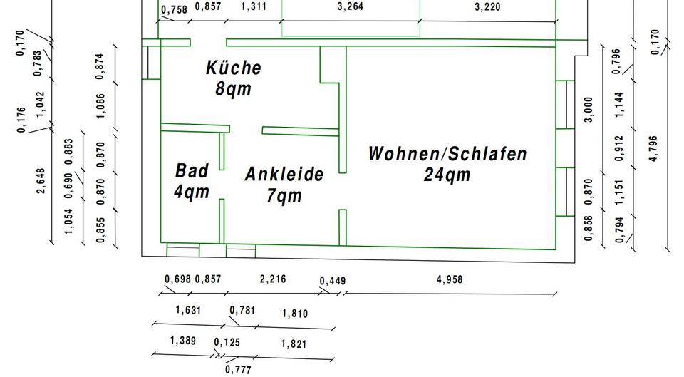 Thumbnail-Wohnung eineinhalb Zimmer mit Küche und Bad - nahe Wörlitzer Park