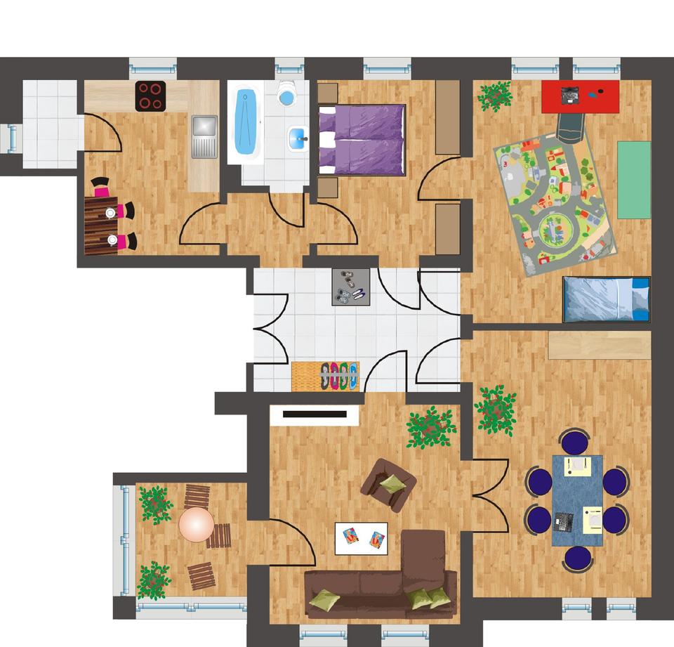 Thumbnail-traumhafte Wohnung in bester Wohnlage des Südviertels von Ilmenau