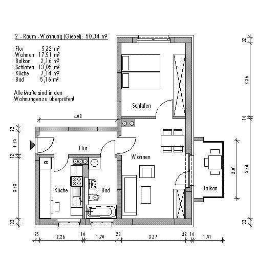 Thumbnail-Schöne, individuelle 2-Zimmer-Wohnung!