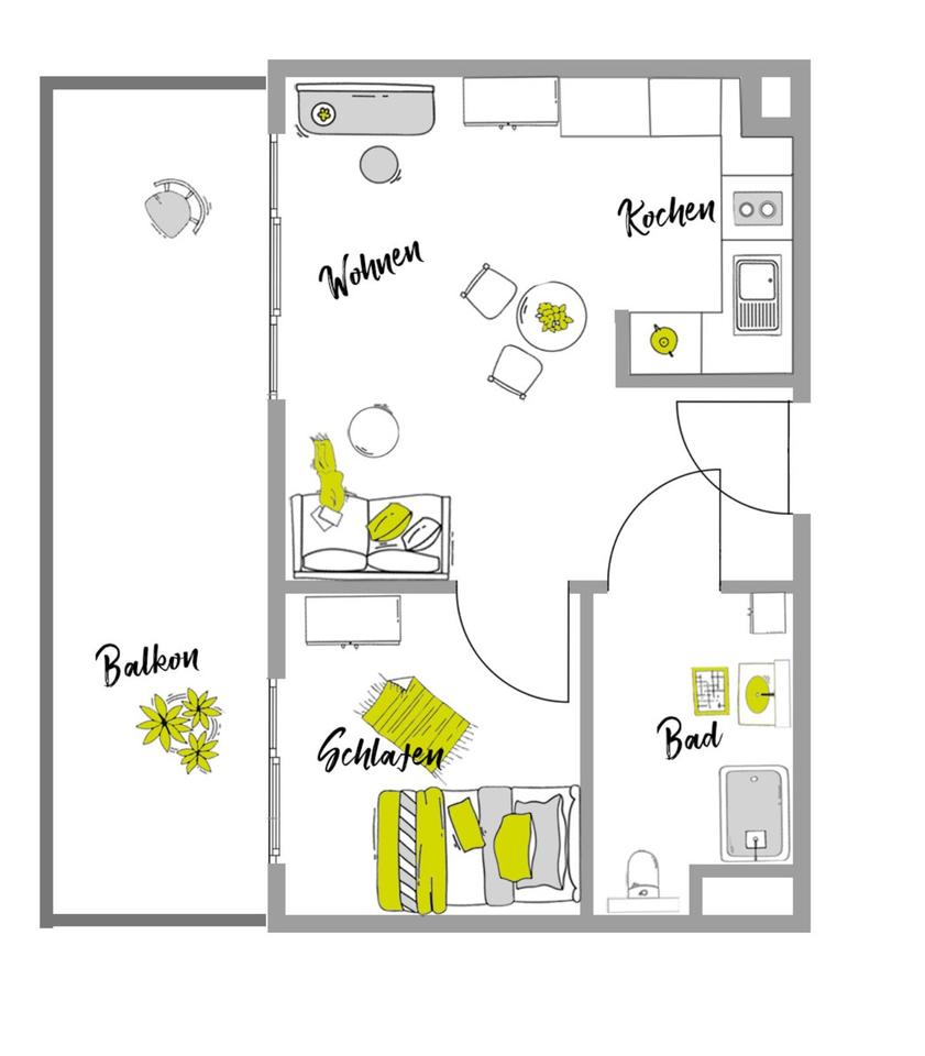 Thumbnail-Möblierte Wohnung; Typ: PenthouseXL m. Dachterrasse - 1 Person!