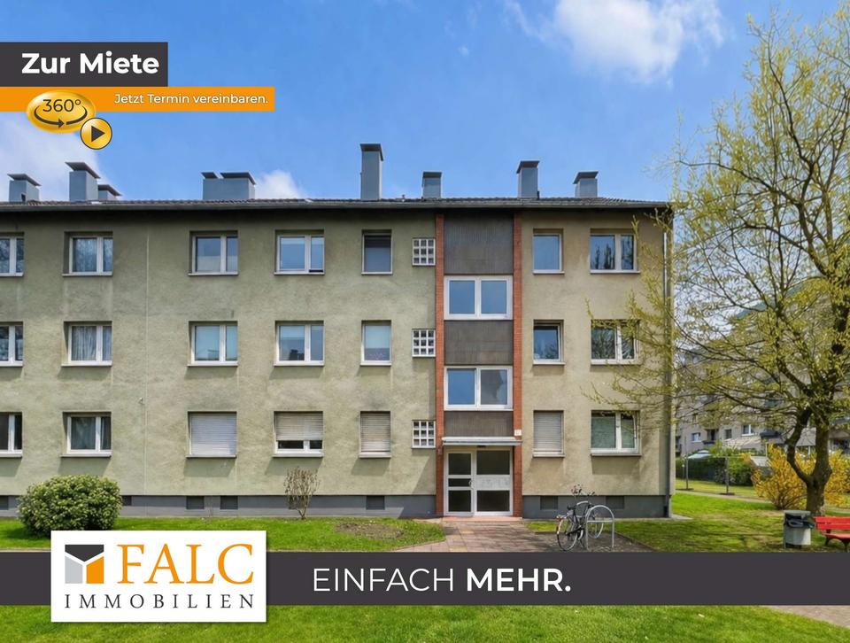Thumbnail-Top renovierte 2-Zimmer-Wohnung mit Balkon in Düsseldorf-Unterrath – sofort bezugsfrei