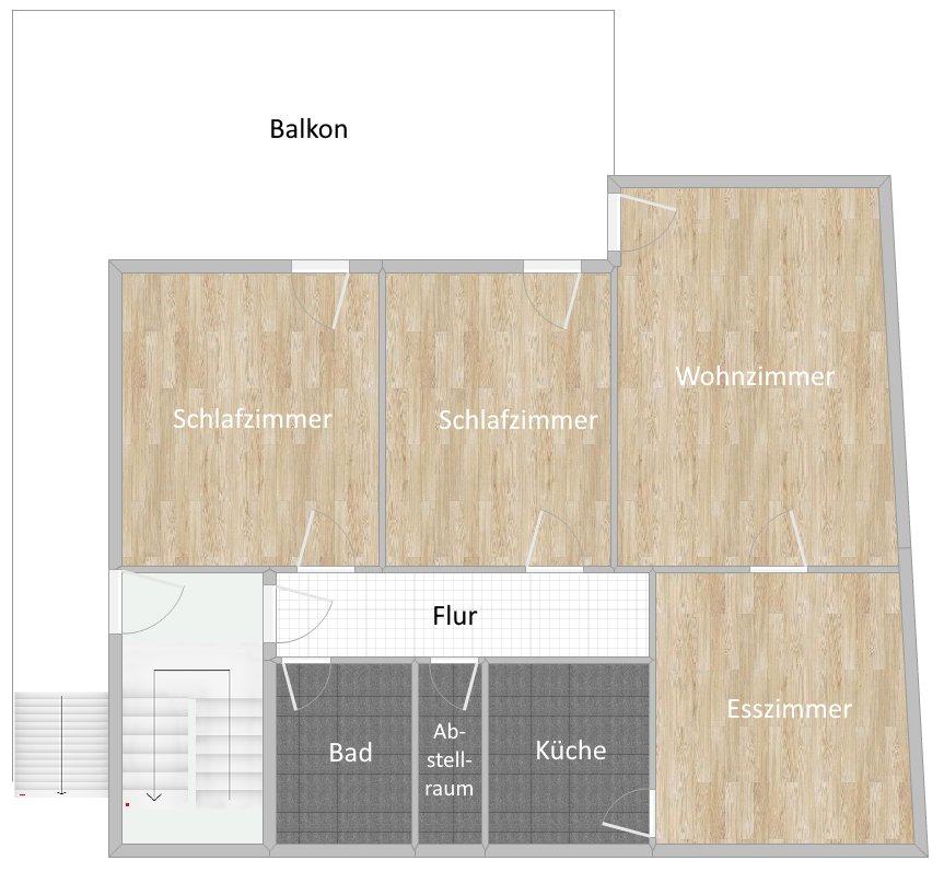 Thumbnail-4 ZKB in Saarburg-Beurig - 90 m² + großer Balkon