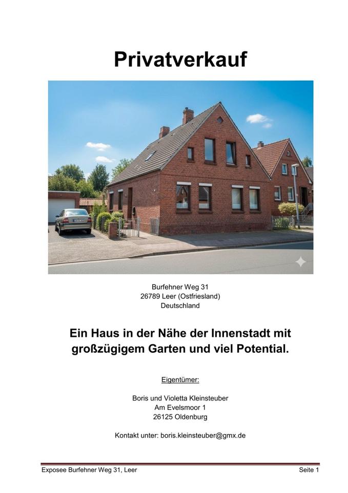 Thumbnail-Doppelhaus in ruhiger Lage in Leer innenstadtnah