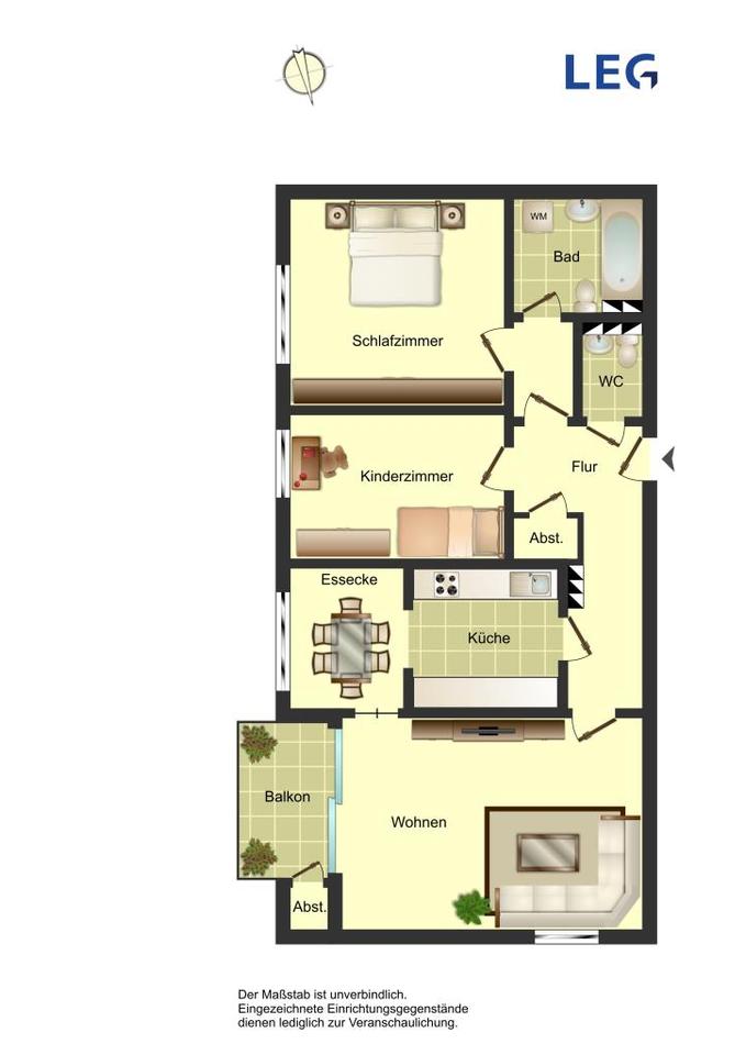 Thumbnail-Charmante 3-Zimmer-Etagenwohnung in Bergkamen – mit Laminatboden und Badewanne