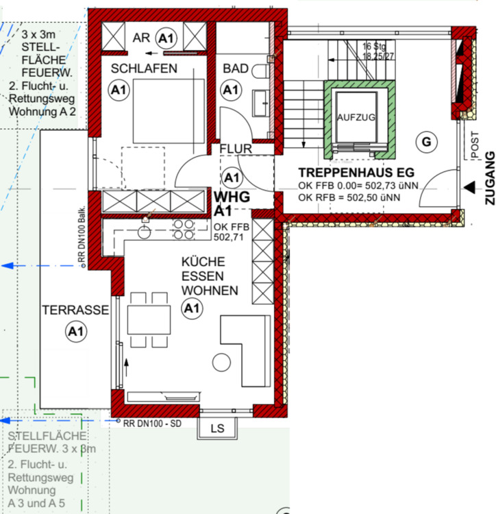 Thumbnail-2-Zimmer Wohnung inkl. EBK und PKW-Stellplatz