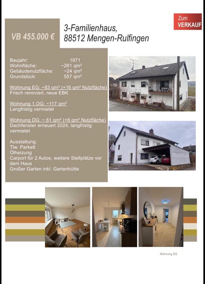 Thumbnail-Großzügiges 3-Familienhaus in Mengen-Rulfingen