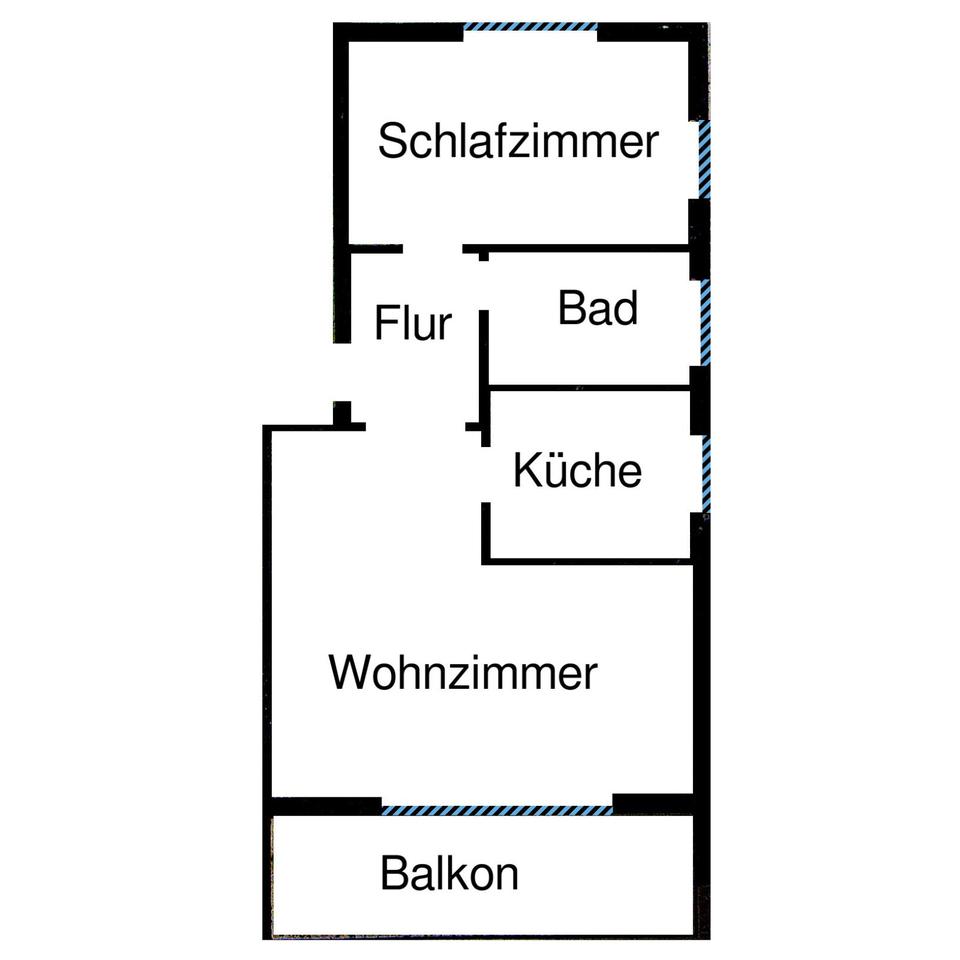 Thumbnail-2 Zimmer Einbauküche Balkon Parkplatz EG Wohnung