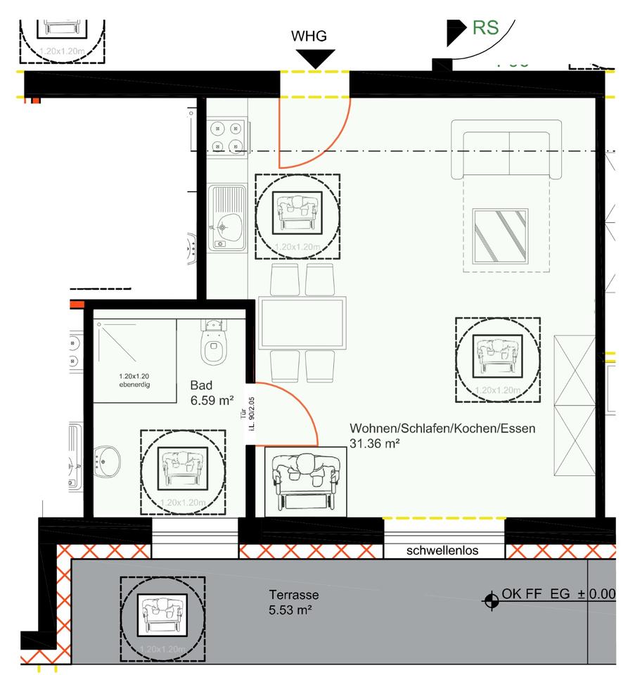 Thumbnail-Barrierefreies EG-Apartment mit Terrasse