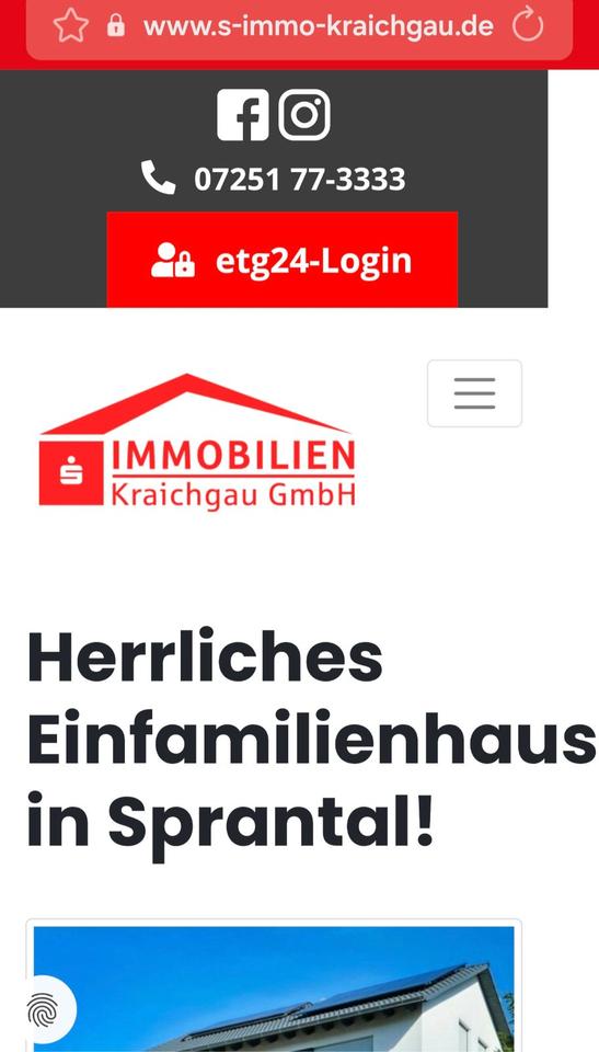 Thumbnail-Einfamilienhaus Bretten, 206 qm WF,600 QM Grundstück, BJ 2019