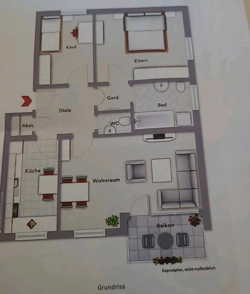 Thumbnail-3 Zimmer Wohnung in Oberreitnau