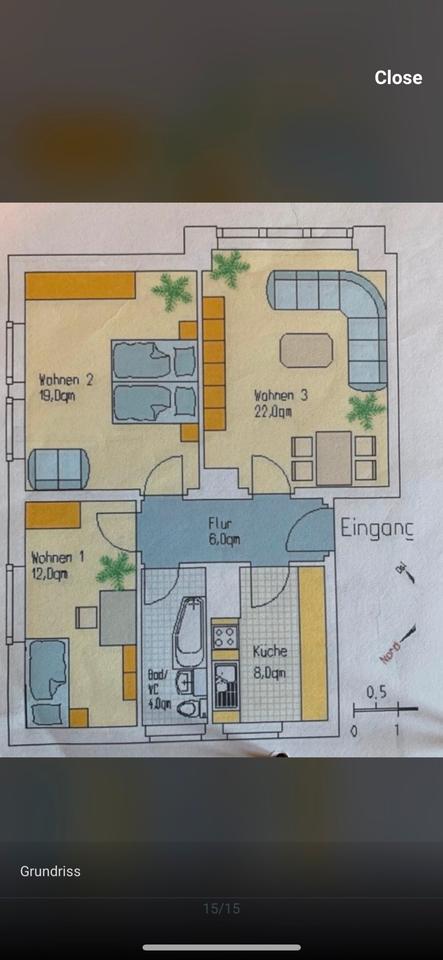 Thumbnail-Sehr schöne helle 3-Zimmer-Wohnung in der Dresdner Altstadt 70qm