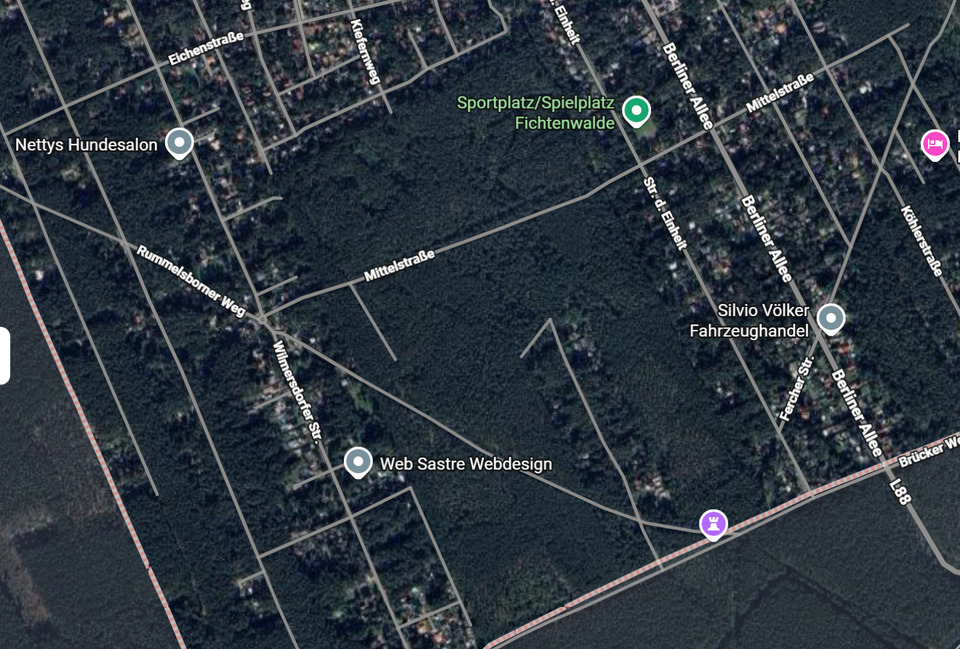 Thumbnail-Waldgrundstück in Fichtenwalde zur Vermietung