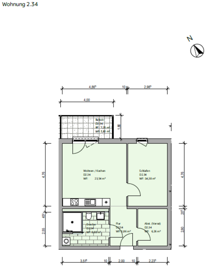 Thumbnail-2 Zimmer Neubauwohnungen zur Miete Wolfsburg - WBS erforderlich