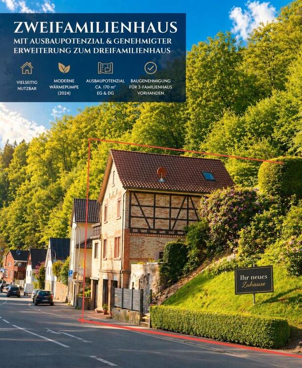 Thumbnail-Zweifamilienhaus mit Ausbaupotenzial & genehmigter Erweiterung