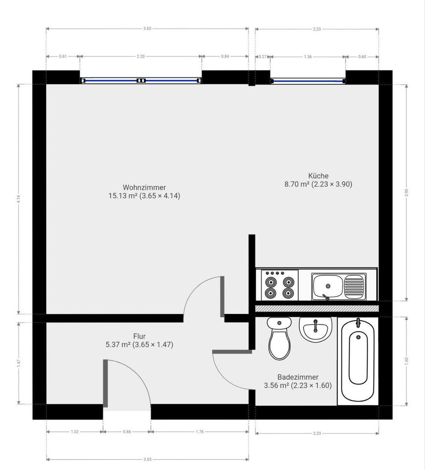 Thumbnail-Schicke 1-Zi-Wohnung in Grünau mit Möbelübernahme – direkt einzie