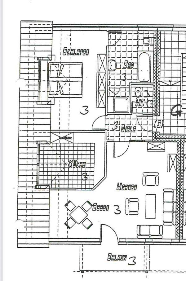 Thumbnail-Gepflegte 2-Zimmer-Wohnung mit Balkon in Geldern-Veert