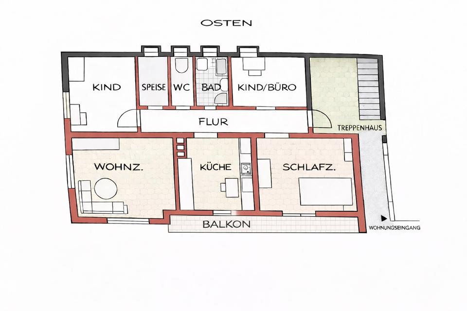 Thumbnail-Großzügige 4-Zimmer Erdgeschosswohnung in 94513 Schönberg