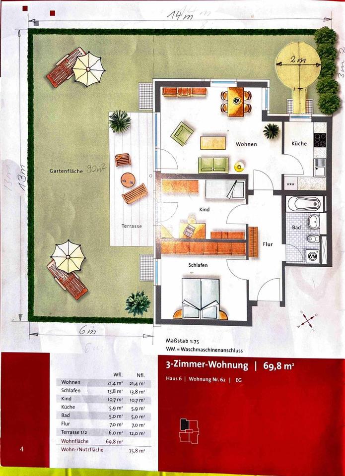 Thumbnail-3 Zi.-Erdgeschosswohnung in der Parkstadt Schwabing