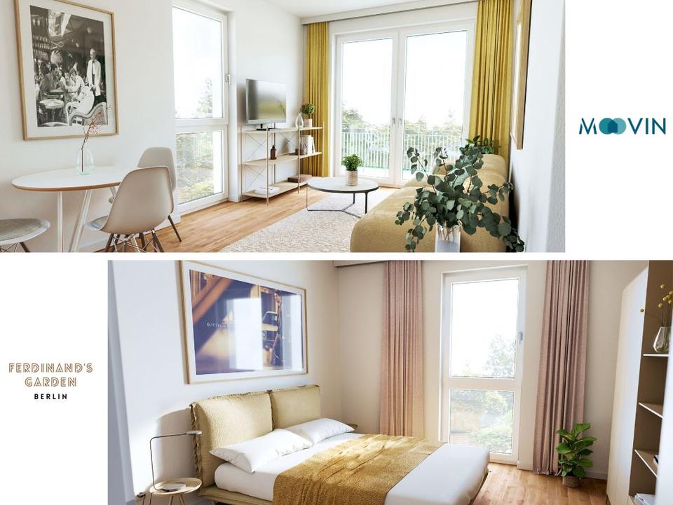 Thumbnail-Moderne 2-Zimmer-Wohnung mit 2 BALKONEN und EBK im Neubauquartier 'Ferdinand's Garden'