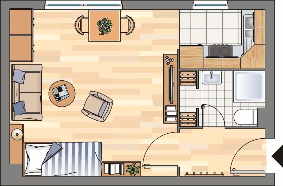 Thumbnail-1-Zimmer-Wohnung in Flensburg Weiche