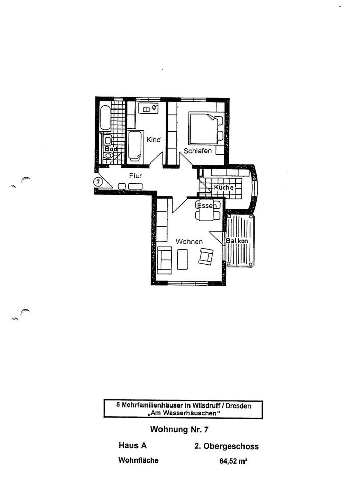 Thumbnail-gemütliche 3 Raum Wohnung mit Balkon (37074)
