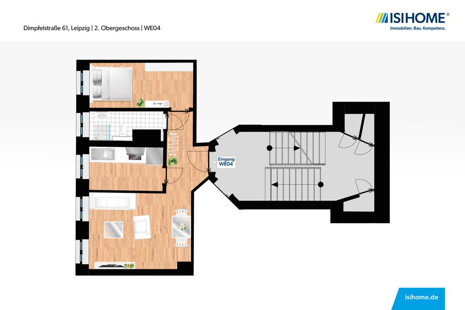 Thumbnail-Sanierte 2-Raumwohnung im Herzen von Leipzig