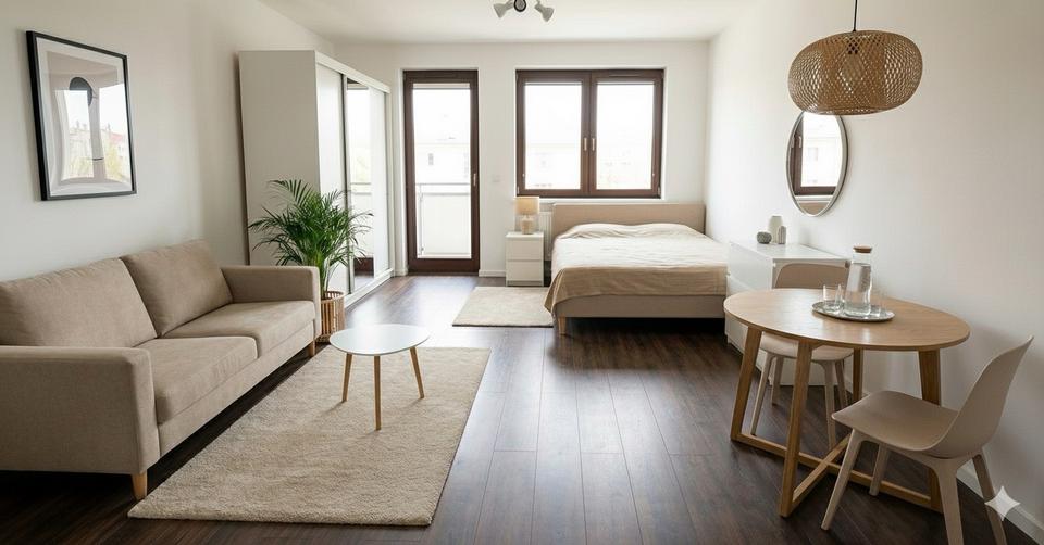 Thumbnail-Leimen: NEU möbliertes 1-Zimmer-Apartment mit Balkon in Top-Lage