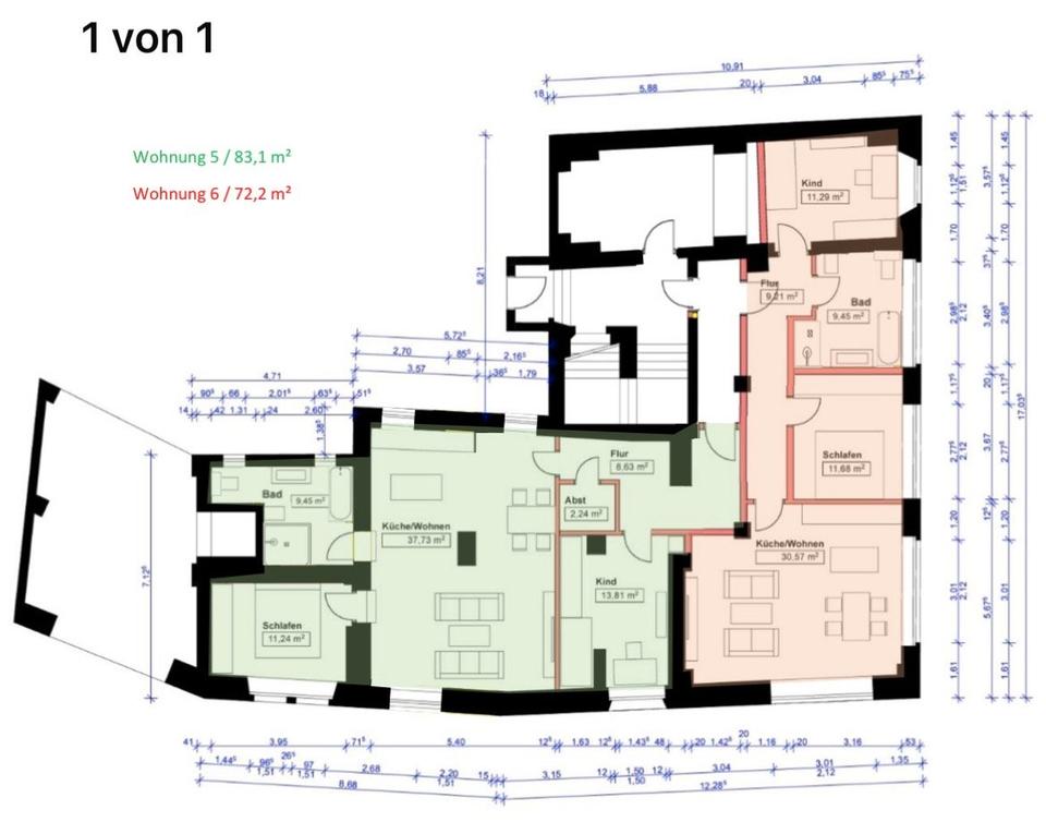 Thumbnail-Erstbezug - Wohnung 3-Raumwohnung 3-Zimmer-Wohnung