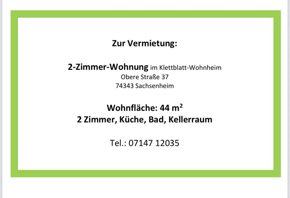 Thumbnail-VERMIETUNG: Wohnung im Kleeblattheim Sachsenheim