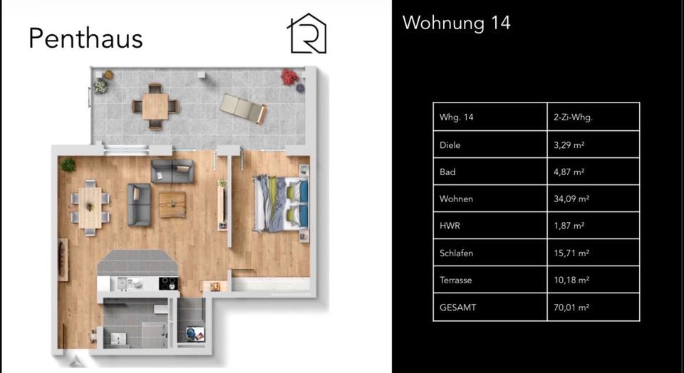 Thumbnail-2 Zimmer Wohnung Neubau 55411 Bingen