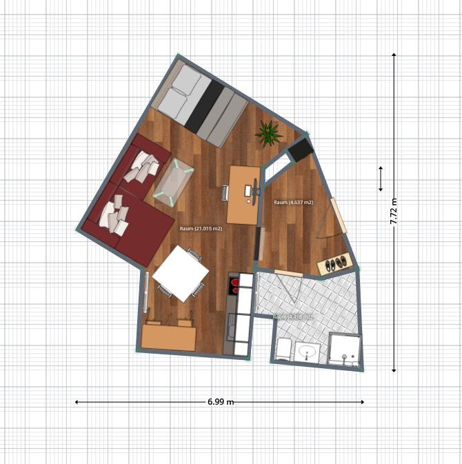 Thumbnail-Voll möbilierte 1 Zimmer Wohnung in zentraler Lage in Nürnberg