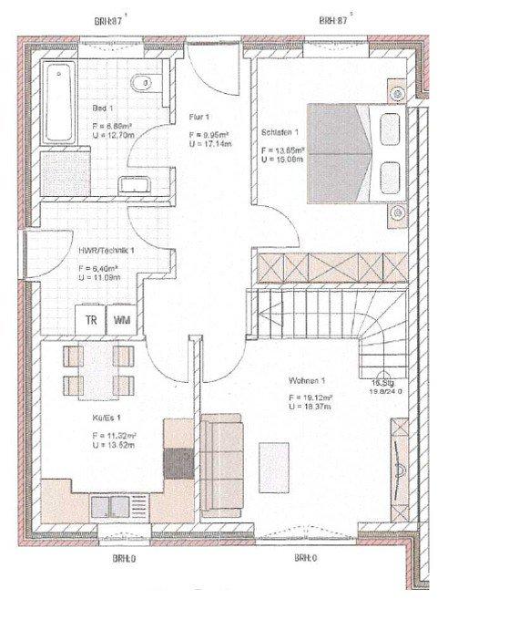 Thumbnail-Schöne 2 Zimmer Erdgeschosswohnung zu vermieten 67m²