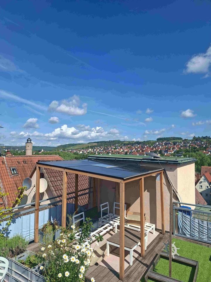 Thumbnail-Große Maisonette-Wohnung mit Großterrasse in Ochsenfurt,Stadtmitte am Marktplatz,neu zu vermieten