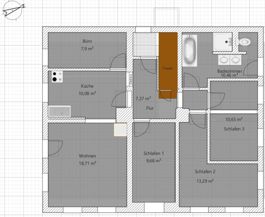 Thumbnail-Hochwertige 5 Zimmerwohnung mit Garten in ruhiger ländlicher Lage