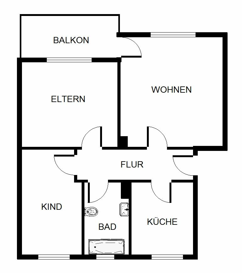 Thumbnail-3-Zimmer-Wohnung in Gelsenkirchen Hassel