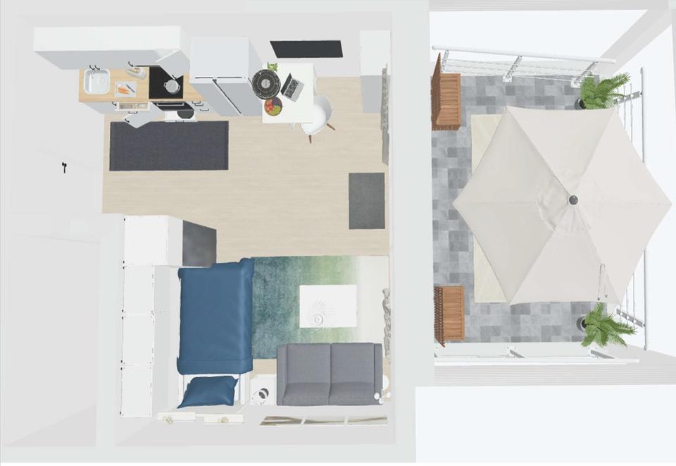 Thumbnail-Studio-Appartement mit Balkon in Viersen-Ummer