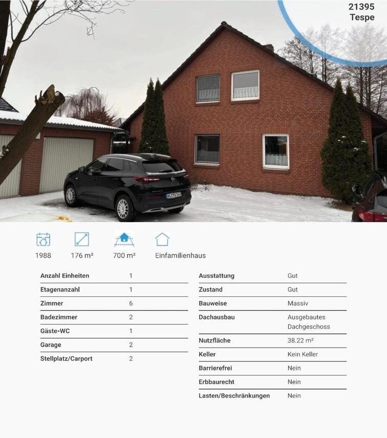 Thumbnail-Schönes Einfamilienhaus mit Doppelgarage in Tespe