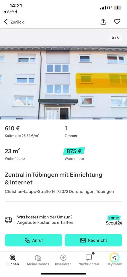 Thumbnail-Wohnung mit Einrichtung & Internet