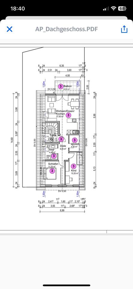 Thumbnail-3.5 Zi. DG neuwertig Stadtmitte Eislingen Nord