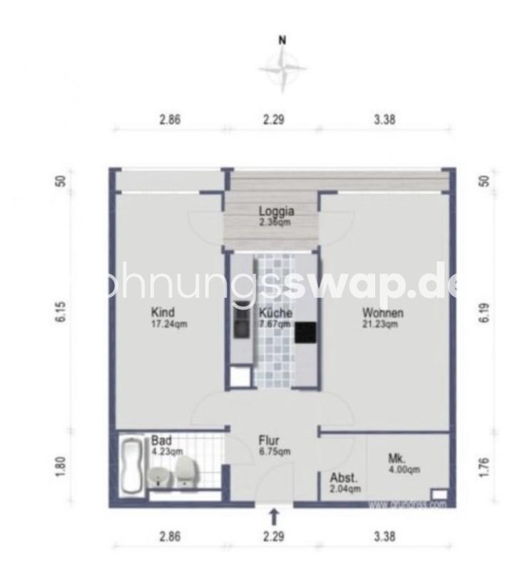 Thumbnail-Wohnungsswap - 2 Zimmer, 62 m² - Pallasstraße, Schöneberg, Berlin