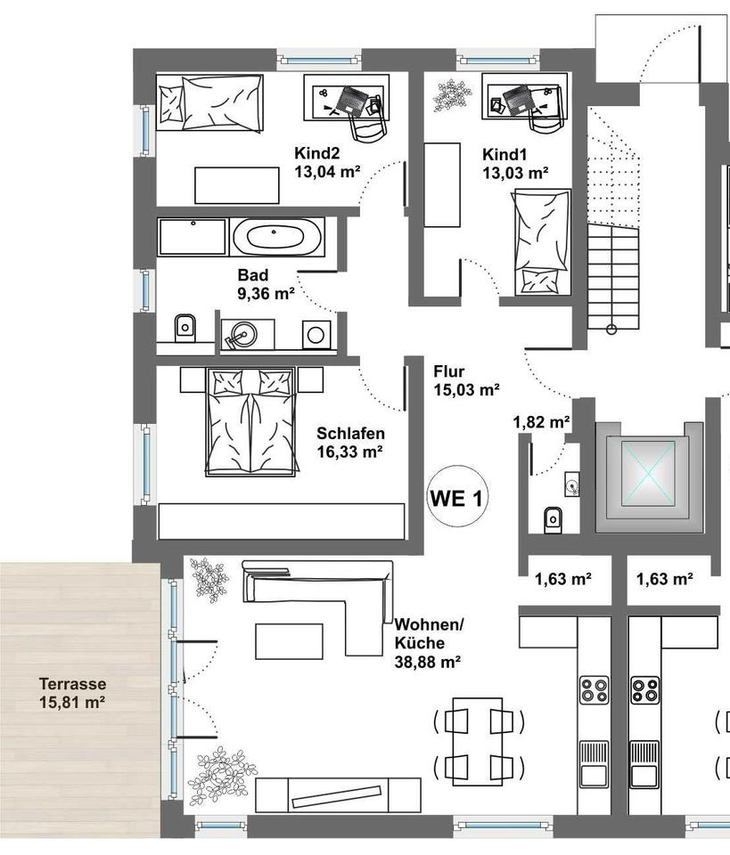 Thumbnail-exklusive 4-Zimmerwohnung in einer neu gebauten Wohnanlage am Ilmufer in Ilmenau