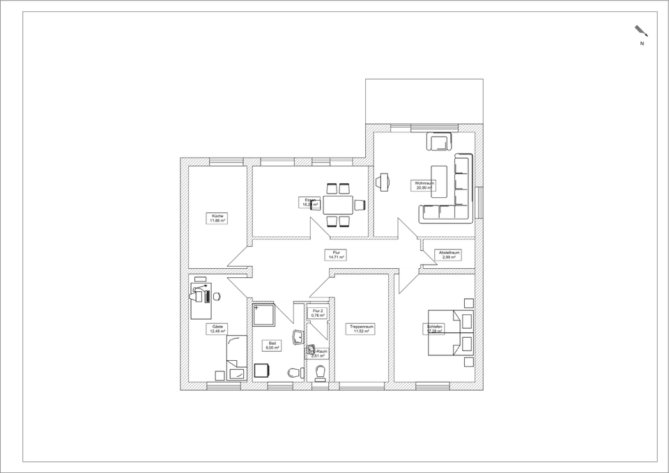 Thumbnail-4-Zimmer Wohnung mit Bad, Gäste-WC und Balkon