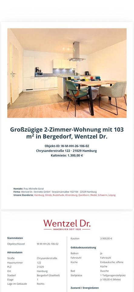 Thumbnail-2-Zimmer-Wohnung mit Balkon & Wintergarten in Bergedorf