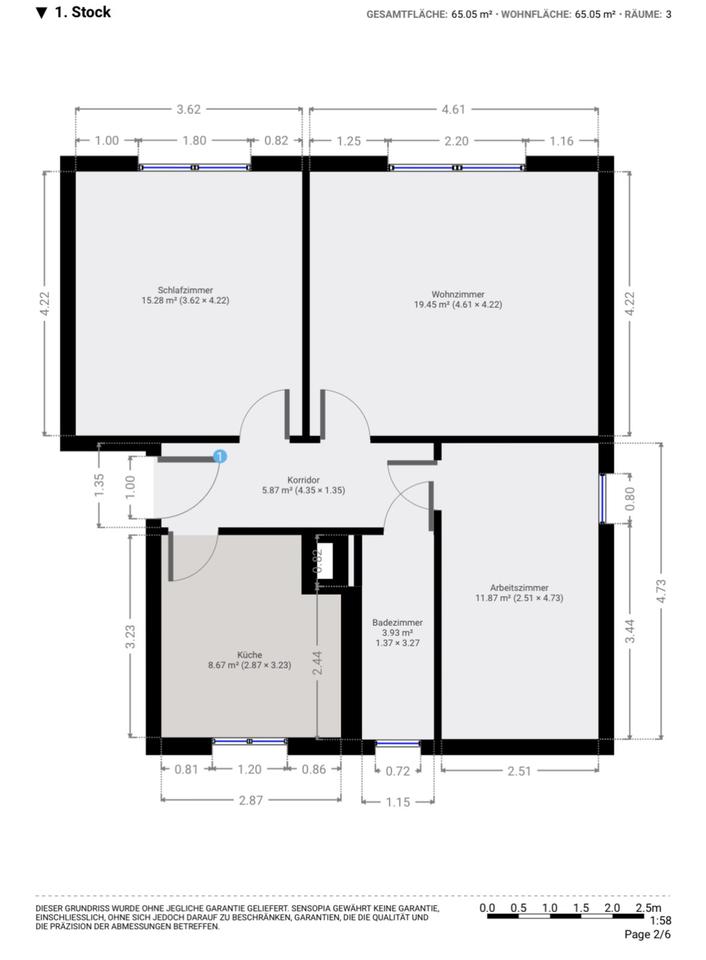 Thumbnail-Charmante kernsanierte 3-Zimmer-Wohnung mit Garage