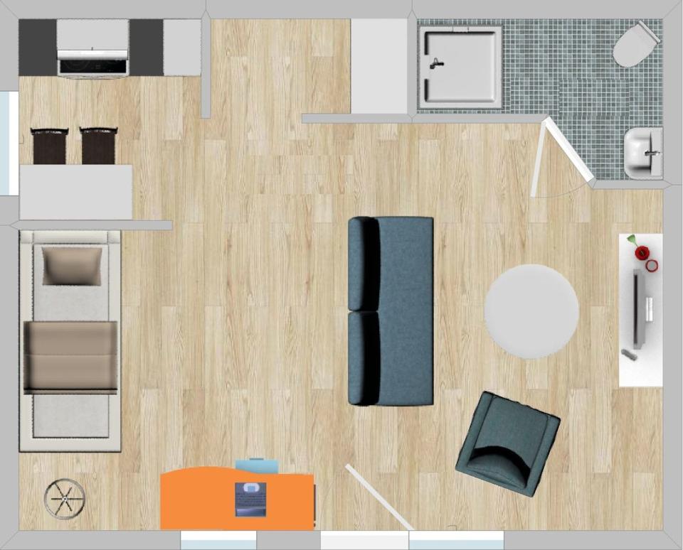 Thumbnail-Helle 1-Zimmer-Wohnung in Fischbach - Erstbezug nach Sanierung