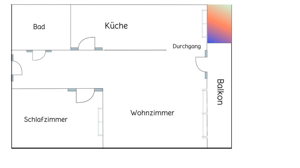 Thumbnail-Untermiete 2‑Zimmer‑Wohnung 60 m² mit Balkon ab sofort!