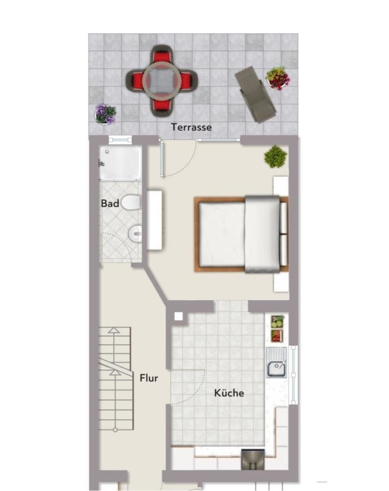 Thumbnail-2 - Zimmer Wohnung in zentraler Lage mit Gemeinschaftsbad